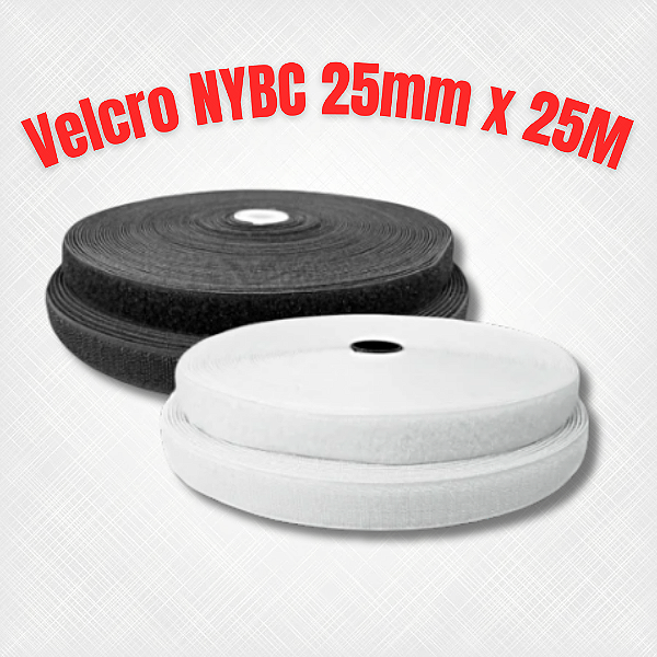 Fita de Fixação Tipo Velcro NYBC – 25mm x 25M