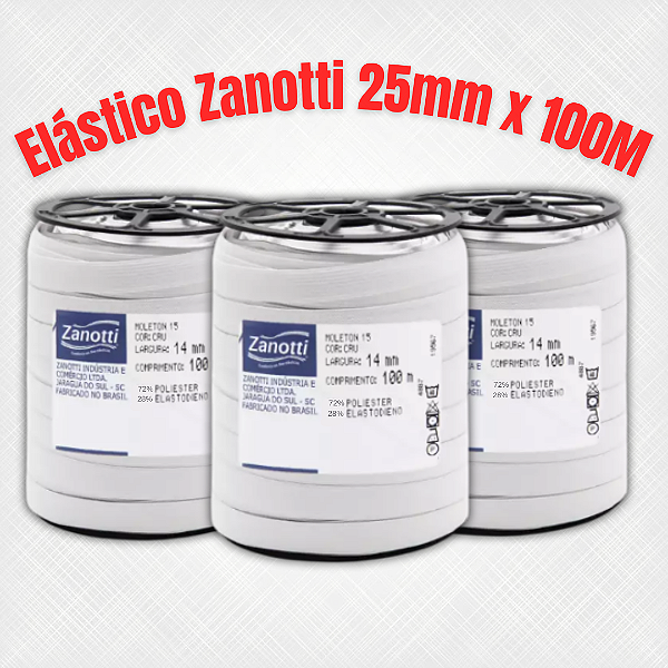Elástico Zanotti N°15 Jaraguá - 14mm x 100M