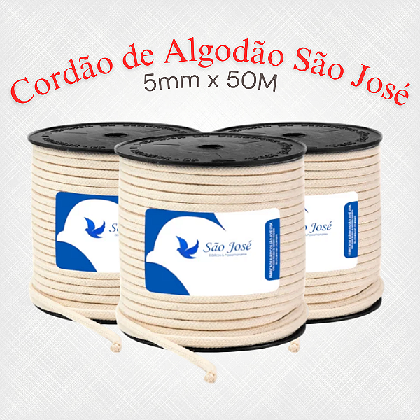 Cordão 100% Algodão São José 3042 - 5mm x 50M
