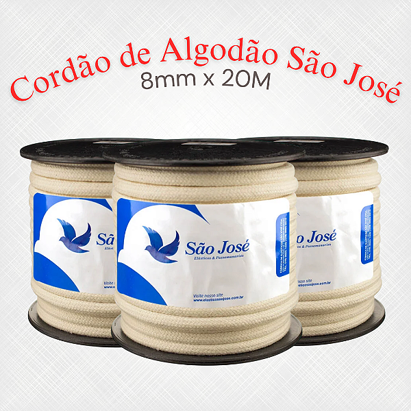 Cordão 100% Algodão São José 3044 - 8mm x 20M