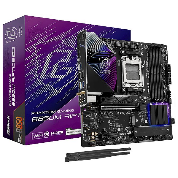 Placa Mãe ASRock 850M Riptide Socket AM5 / DDR5