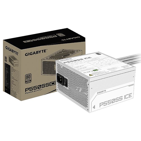 Fonte de Alimentação Gigabyte GP-P550SS Ice 550W ATX - Não Modular - 80 Plus Silver