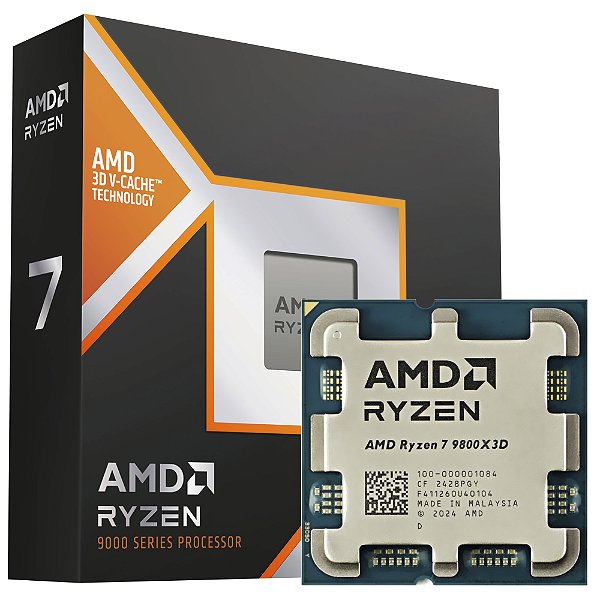 Processador AMD Ryzen 7 9800X3D Socket AM5 - Desempenho Superior para Gamers e Profissionais