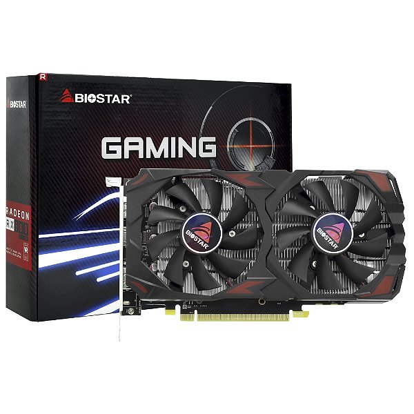 Placa de Vídeo Biostar Gaming 8GB Radeon RX580 GDDR5 - Performance Superior para Gamers