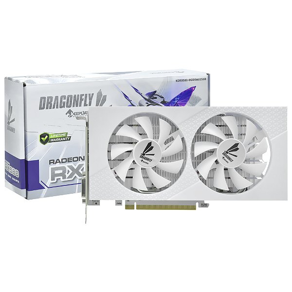 Placa de Vídeo Keepdata DragonFly White 8GB Radeon RX580 GDDR5