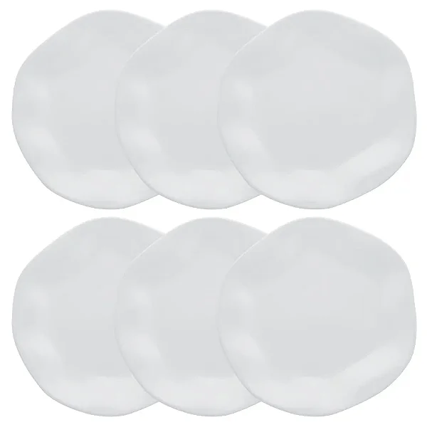 Jogo de 6 Pratos Rasos 27,5 Cm Ryo White
