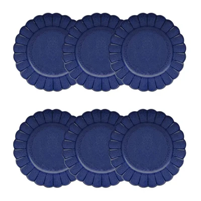 Jogo de 6 Pratos Sobremesa 22 cm Flora Amor-Perfeito