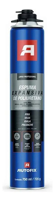 AUTOFIX ESPUMA EXPANSIVA DE POLIURETANO P/ PISTOLA 750ML/720G