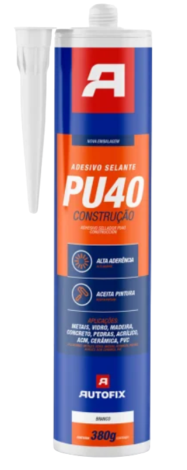 AUTOFIX PU 4O CONSTRUÇÃO BRANCO/CINZA/PRETO TUBO 380G