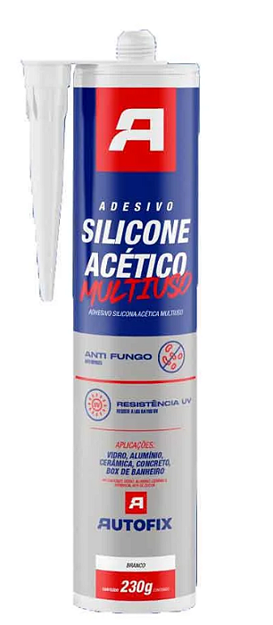 AUTOFIX ADESIVO SILICONE ACETICO INCOLOR MULTIUSO 230G