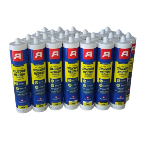 KIT 12 SILICONE NEUTRO PREMIUM INCOLOR + 6 BRANCO + 6 PRETO
