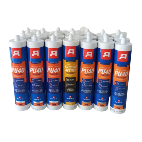 KIT 12 SILICONE ACETICO PRÓ + 06 PU 40 CONTRUÇÃO CINZA + 03 PU 40 CONTRUÇÃO BRANCO