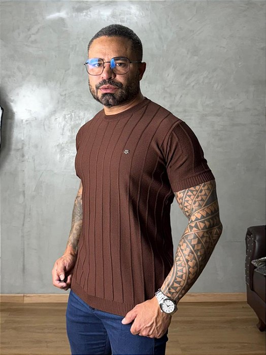 CAMISA TRICÔ LISTRA TRUE HERO CHOCOLATE