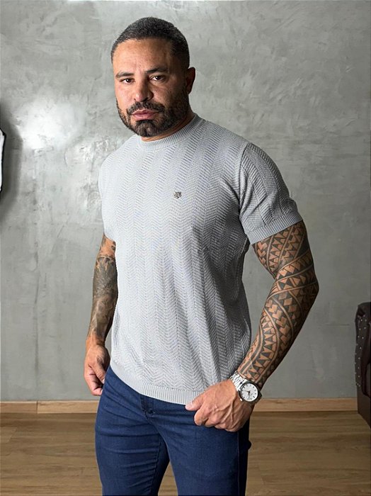 CAMISA TRICÔ TEXTURE TRUE HERO CINZA