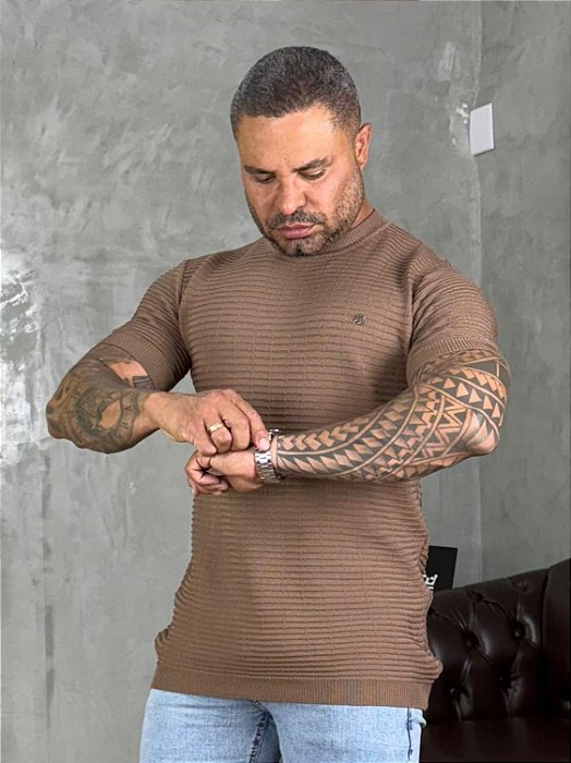 CAMISA TRICÔ ESSENZA TRUE HERO CAPUCCINO