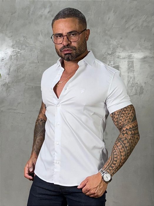 CAMISA SOCIAL FIBRA DE BAMBU TH BRANCA