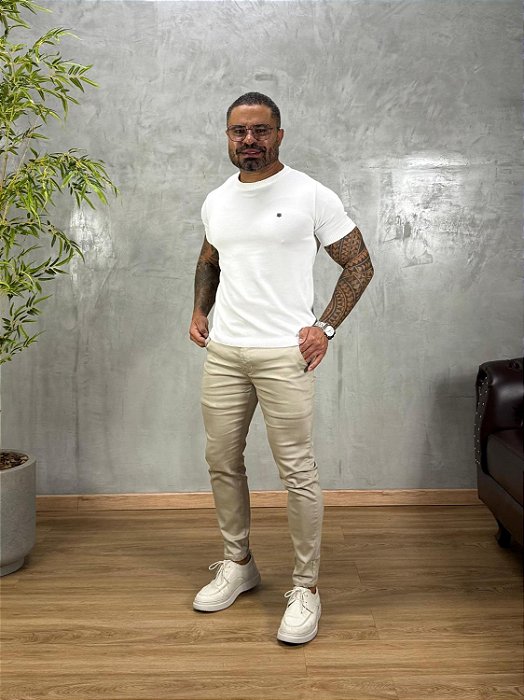 CALÇA ESTILO ALFAIATARIA SLIM TRUE HERO AREIA