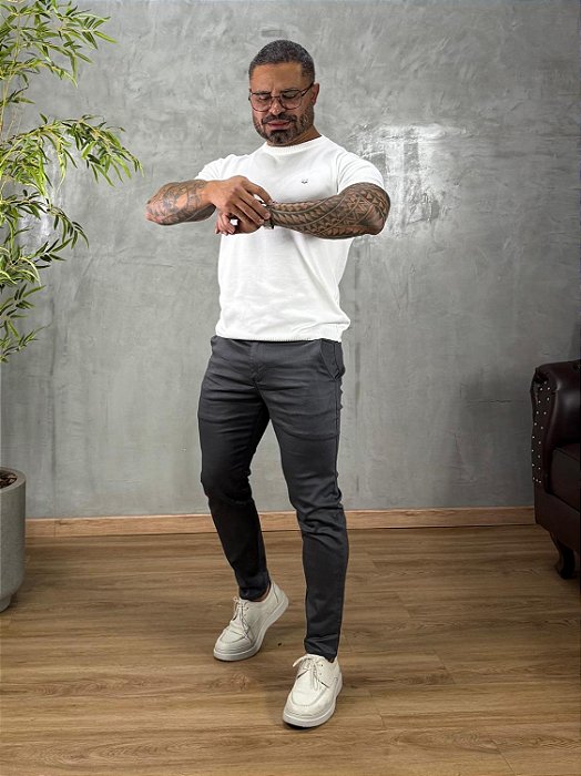 CALÇA ESTILO ALFAIATARIA SLIM TRUE HERO CINZA