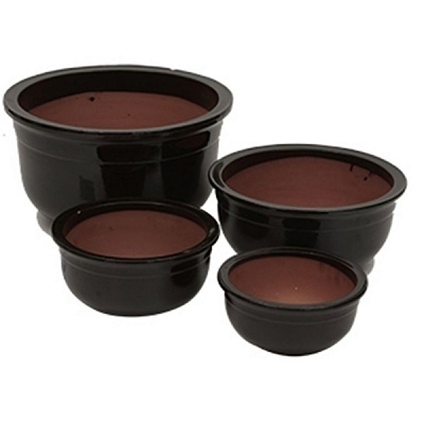 CJ. DE VASOS VIETNAMITA PRETO - 4 PCS