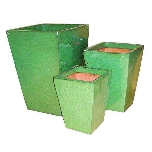 CJ. DE VASOS VIETNAMITA VERDE - 3 PCS