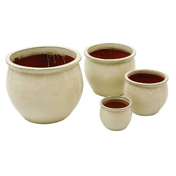 CJ. DE VASOS VIETNAMITA BEGE COM 04 PCS