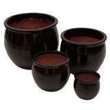 CJ. DE VASOS VIETNAMITA - PRETO - 4 PCS