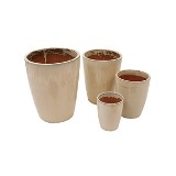 CJ. DE VASOS VIETNAMITA BEGE 04 PCS