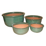 CJ. DE VASOS VIETNAMITA VERDE - 4 PCS