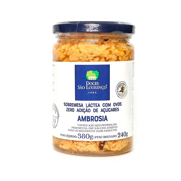 Ambrosia Zero Açúcar 380g