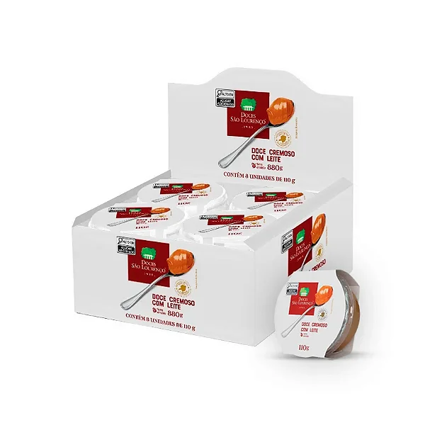 Doce Cremoso com Leite (Display 8 unidades | 110g cada)