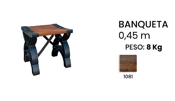 BANQUETA 45 CM IN BRASIL