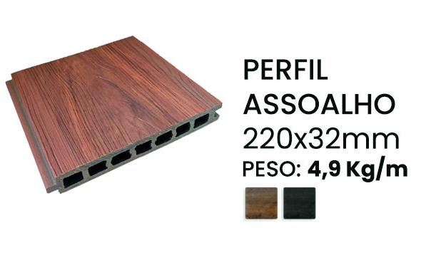 Assoalho Com Encaixe Ipê Texturizado 220x32mm com 3 Metros In Brasil