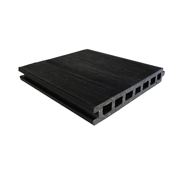 Assoalho Com Encaixe Preto 220x32mm - 3 Metros In Brasil