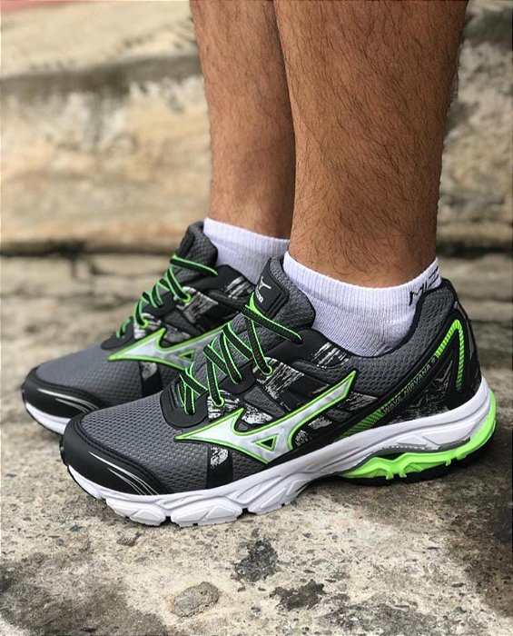 Tênis Mizuno Nirvana Grafite Verde
