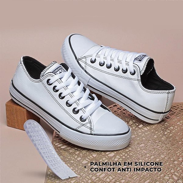 Tênis All Star Couro Branco