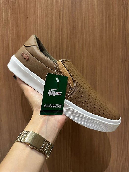 Tênis Lacoste Sapatenis Iate Caramelo