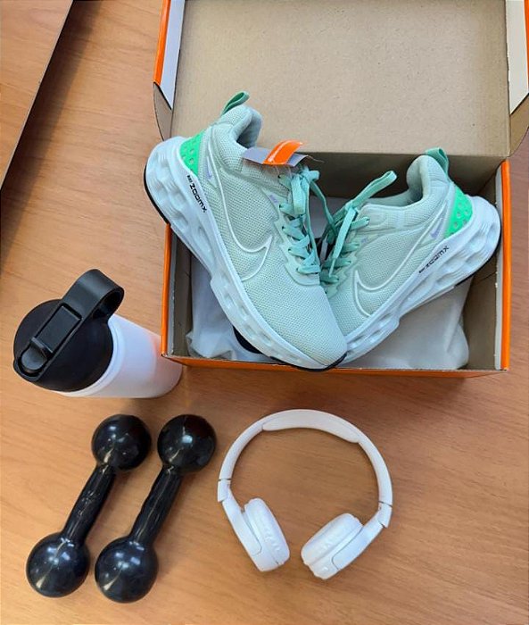 Tênis Nike React Infinity Run FK Verde Água