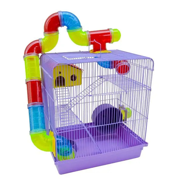 Gaiola Para Hamster Tubo Labirinto Colorido Topolino Sírio Único