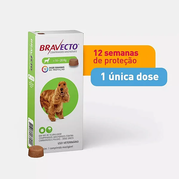 Bravecto Caes  500 Mg (10-20 Kg)