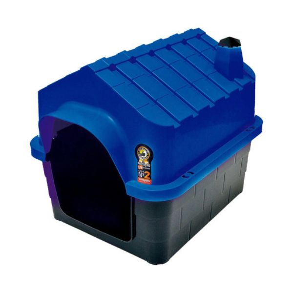 Casa para Cachorro de Plástico Azul M