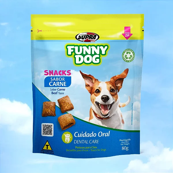 Petisco Funny Dog Carne 80 Gr