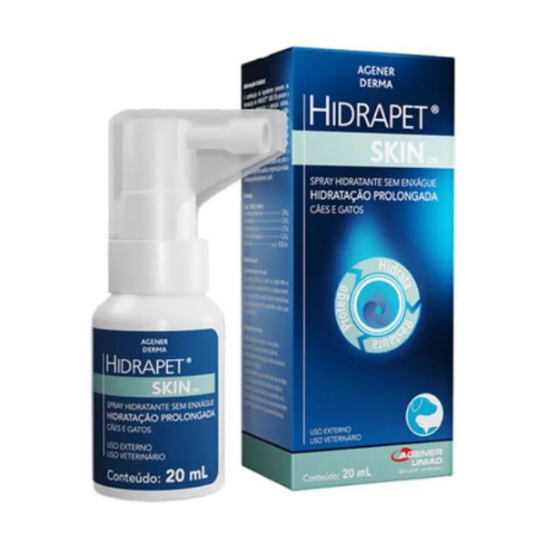 Spray Hidratante Hidrapet Skin Cães e Gatos Agener 20 ml