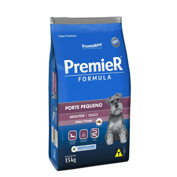 Ração Premier Formula Cães Adultos Raças Pequenas Frango 15 kg