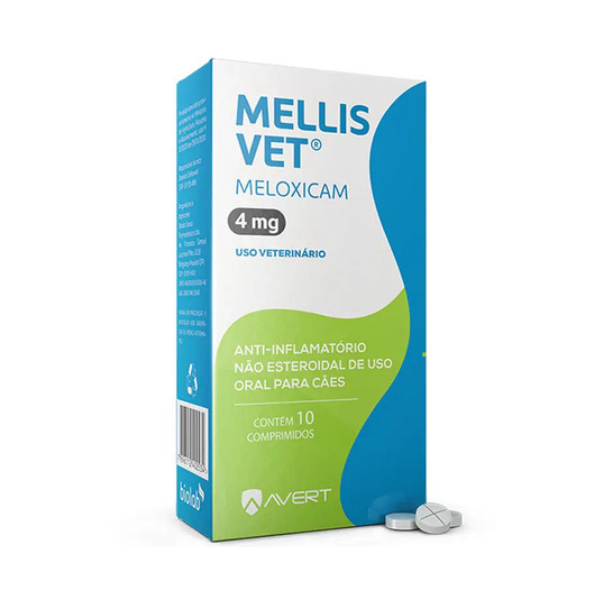 Mellis Vet 4mg Anti-inflamatório para Cães 10 comprimidos