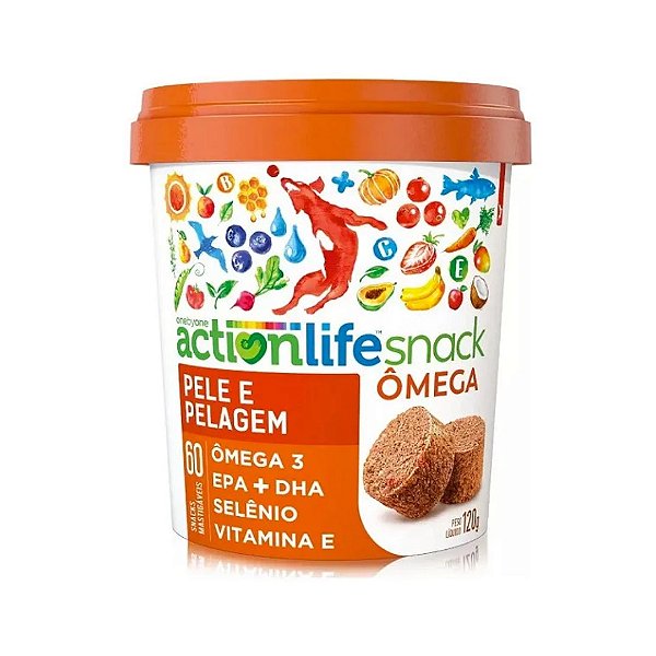 Action Life Snack Omega Pele e Pelagem