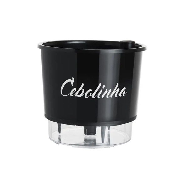 Vaso Autoirrigável Cebolinha Raiz Preto Nº 03