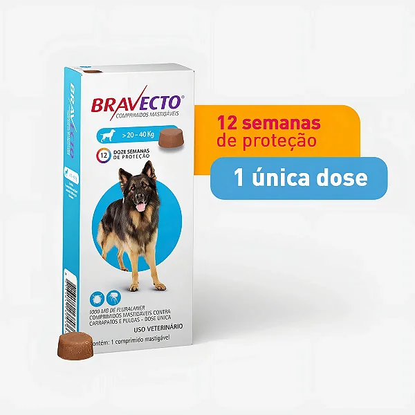 Bravecto Caes 1000 Mg (20-40 Kg)