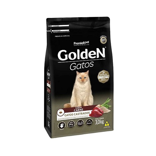 Golden Formula Gatos Castrados Carne 3 Kg