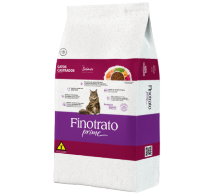 Finotrato Gatos Prime Castr. Salmao  3 Kg