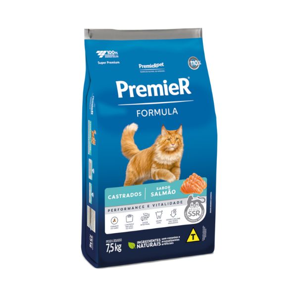 Premier Gatos Form. Castr. Salmao 1,5 Kg